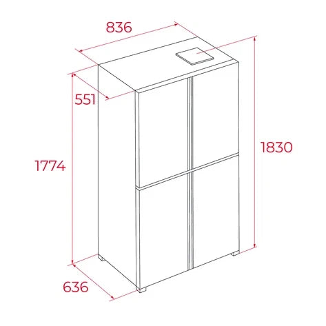 Frigorífico Americano RMF 75820 GBK TEKA