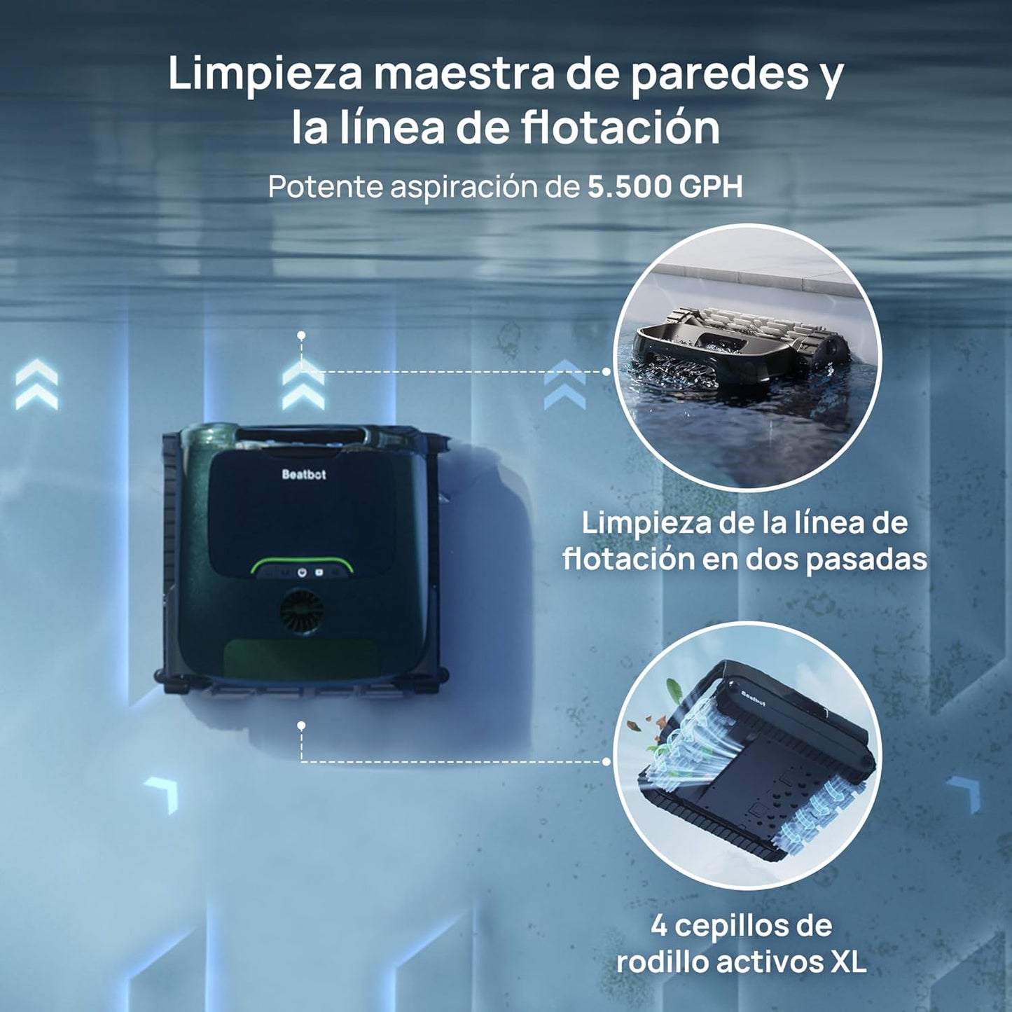 Beatbot AquaSense 2 Pro Robot limpiafondos sin cable para piscina