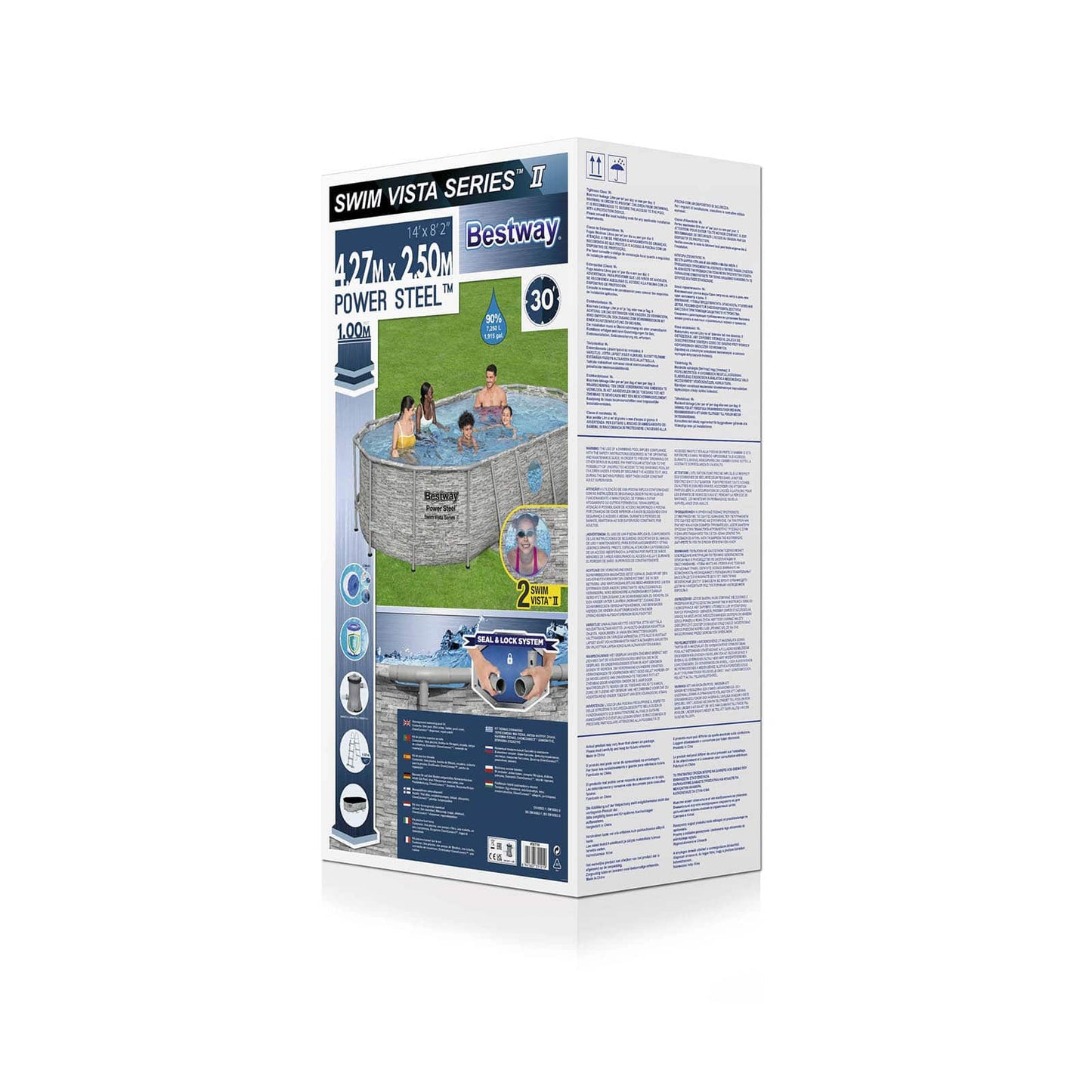Bestway – Power Steel piscina desmontable ovalada (427 x 250 x 100 cm)