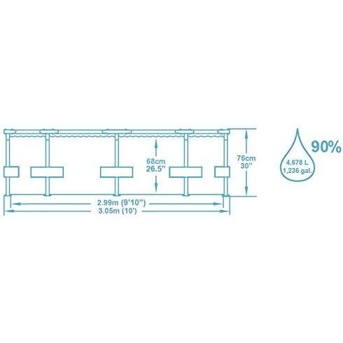 Bestway – Steel Pro Max piscina desmontable circular (305 × 76 cm)