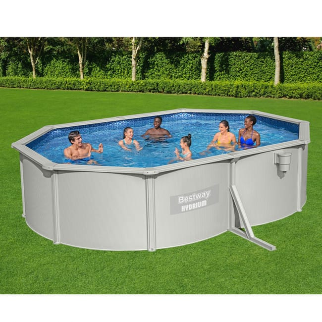 Bestway – Hydrium piscina ovalada elevada de acero (500 × 360 × 120 cm)