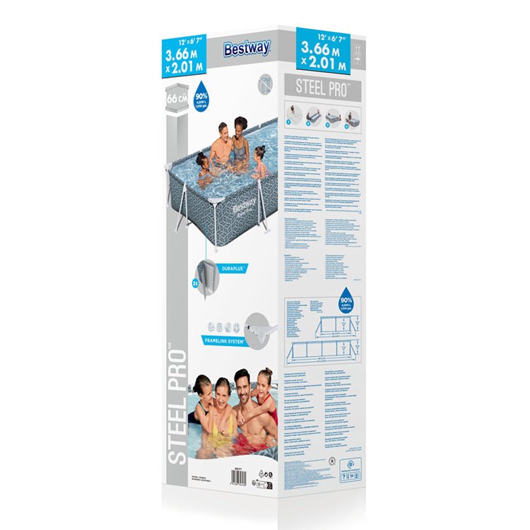 Bestway - Steel Pro piscina desmontable rectangular