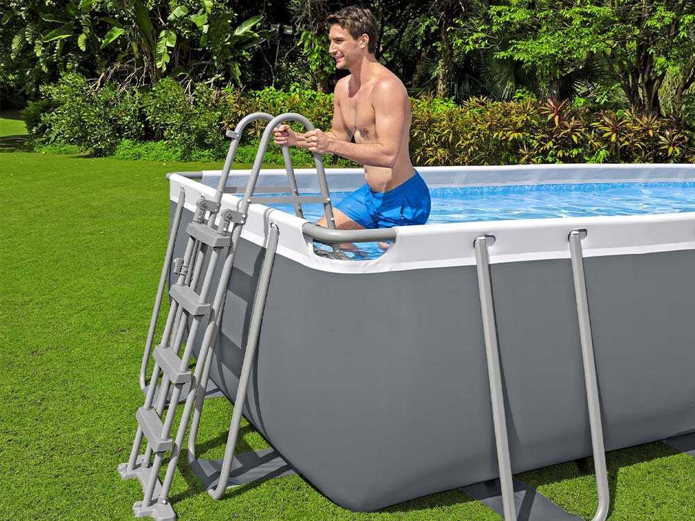 Bestway – Power Steel piscina desmontable rectangular (404 × 201 × 100 cm)