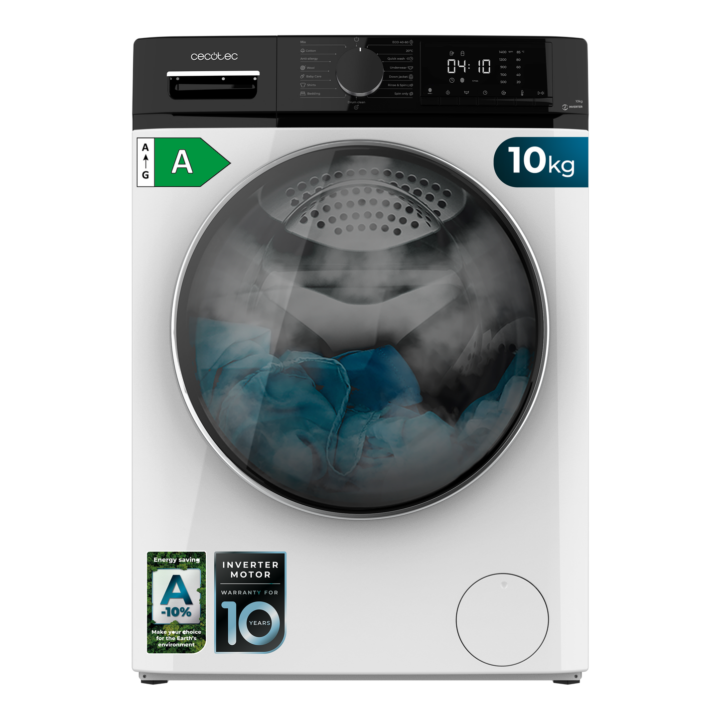 Cecotec Bolero DressCode 10610 Lavadora 10 Kg Inverter A Motor Inverter Plus Clase A