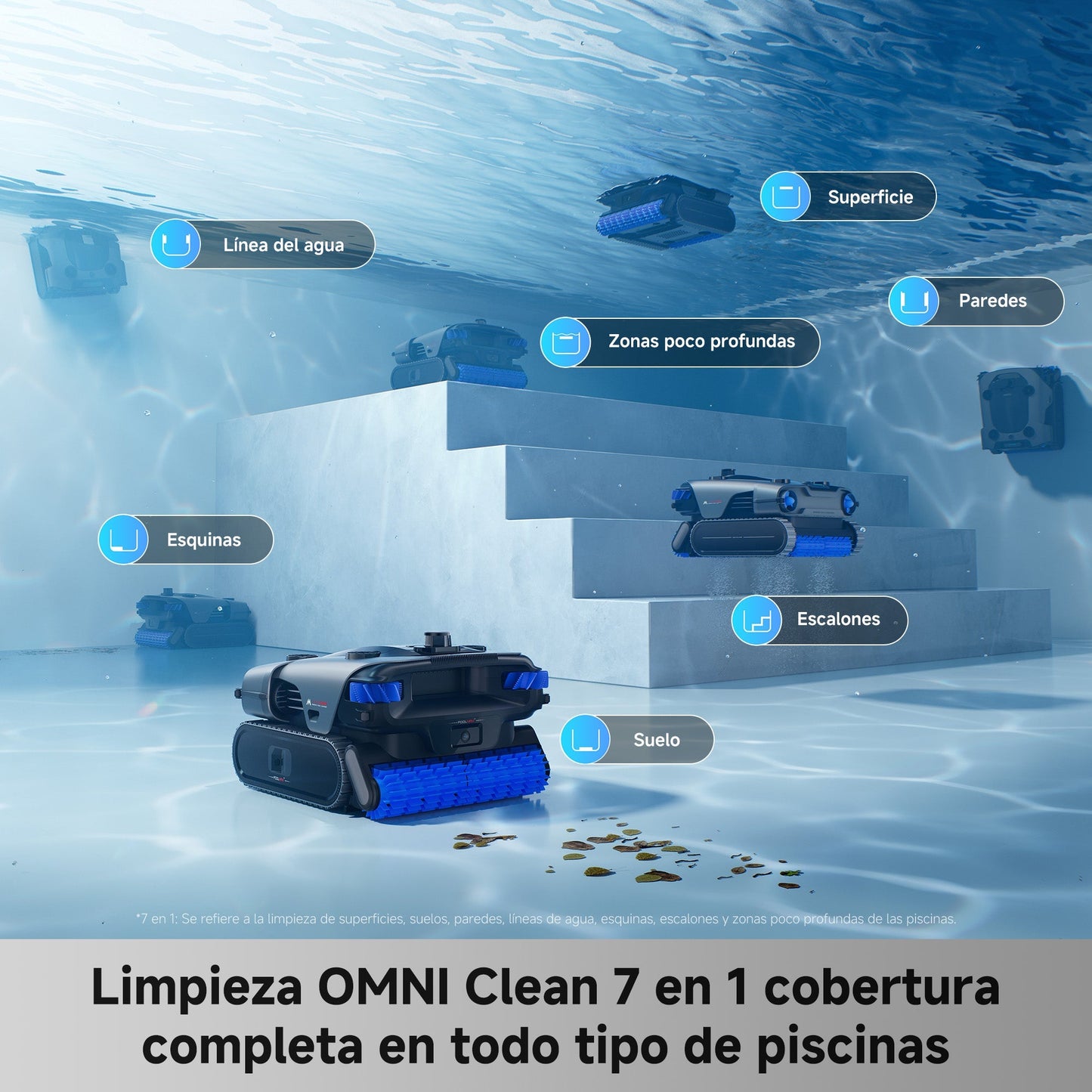 Mova - Rover X10 Robot Limpiafondos de piscina de batería sin cable
