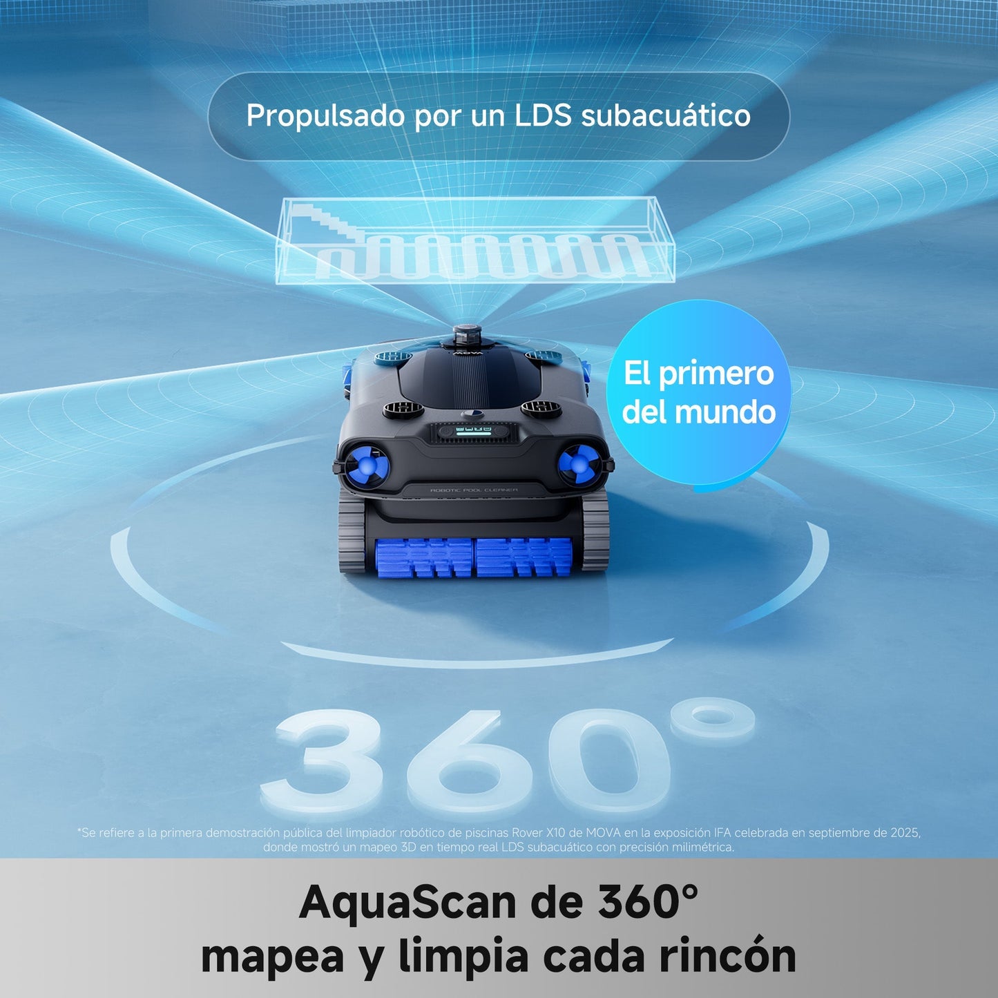 Mova - Rover X10 Robot Limpiafondos de piscina de batería sin cable