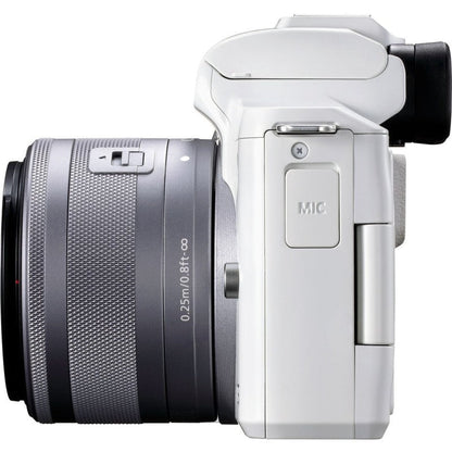 Kit Canon EOS M50 Mark II 15-45 mm Blanco