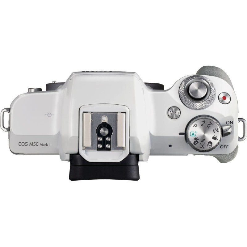 Kit Canon EOS M50 Mark II 15-45 mm Blanco