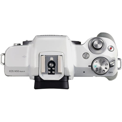 Kit Canon EOS M50 Mark II 15-45 mm Blanco