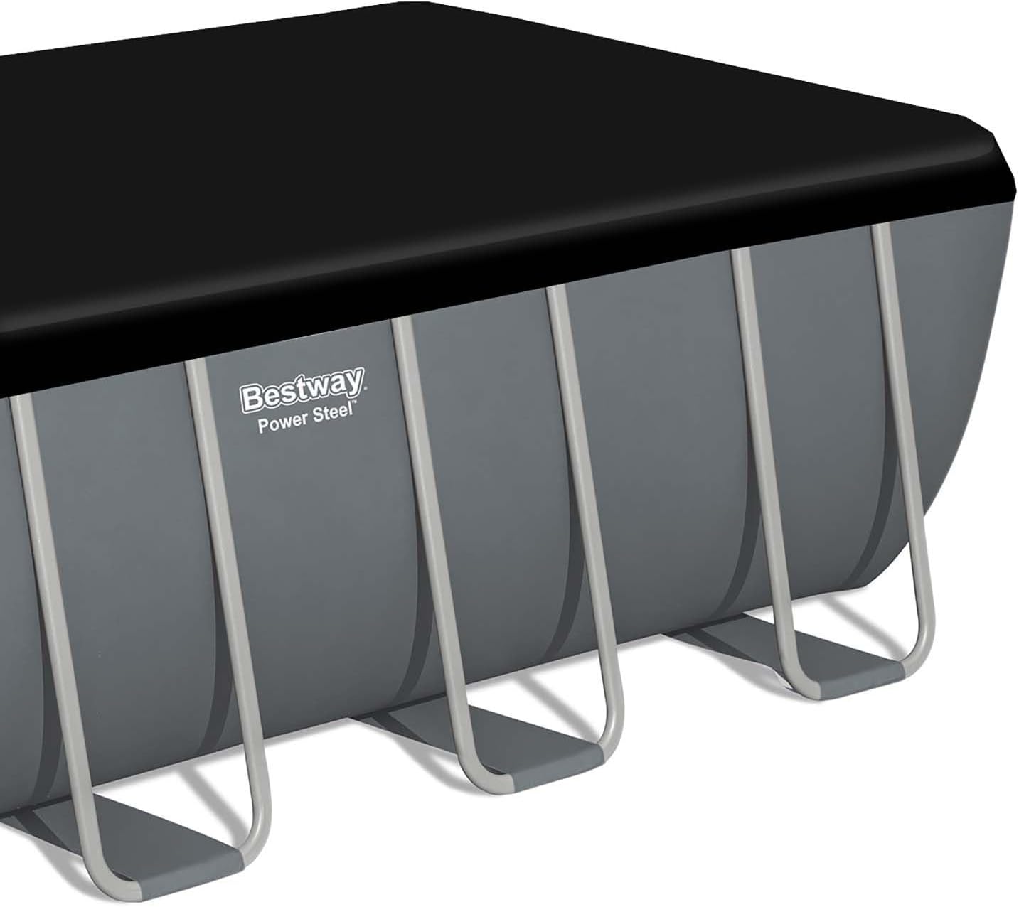 Bestway – Power Steel piscina desmontable rectangular (488 × 244 × 122 cm)