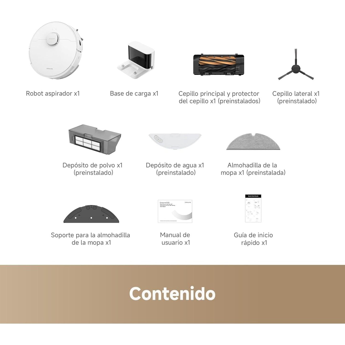 Dreame – D20 robot aspirador blanco