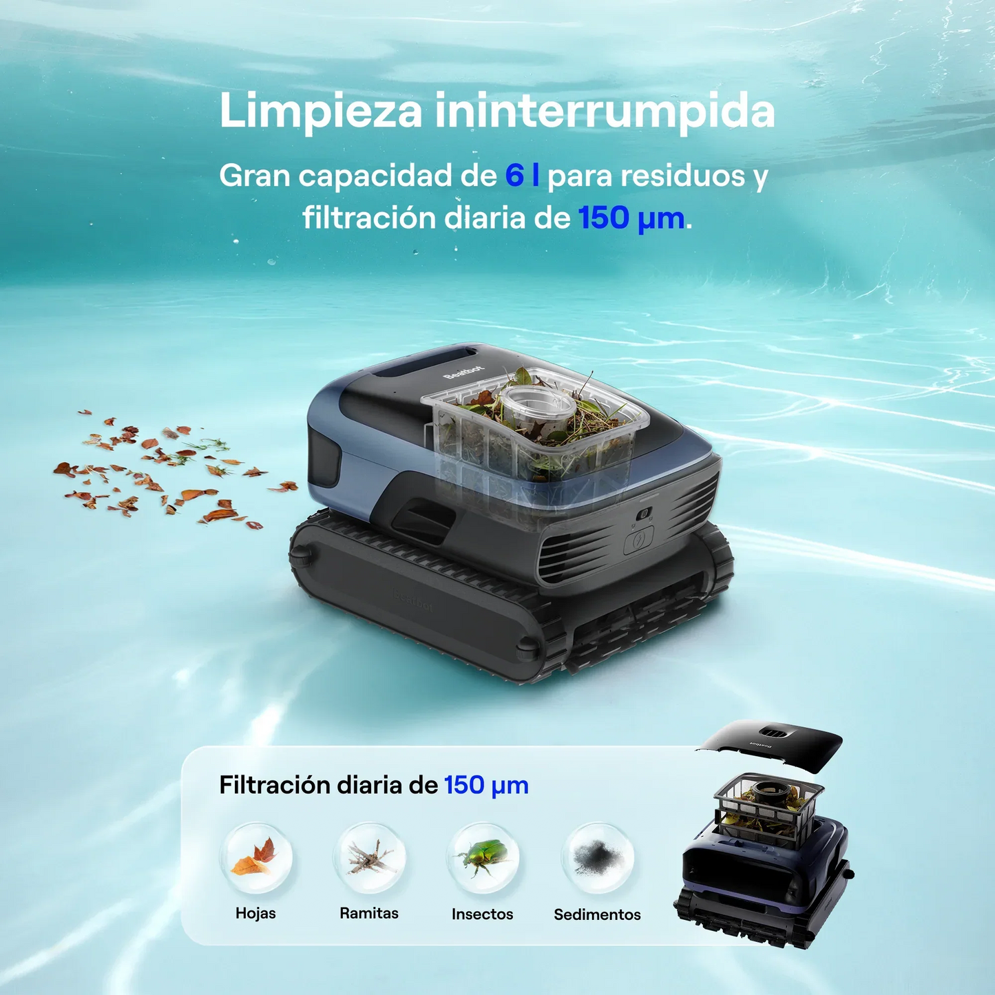 Beatbot Sora P7 Robot limpiafondos sin cable para piscina