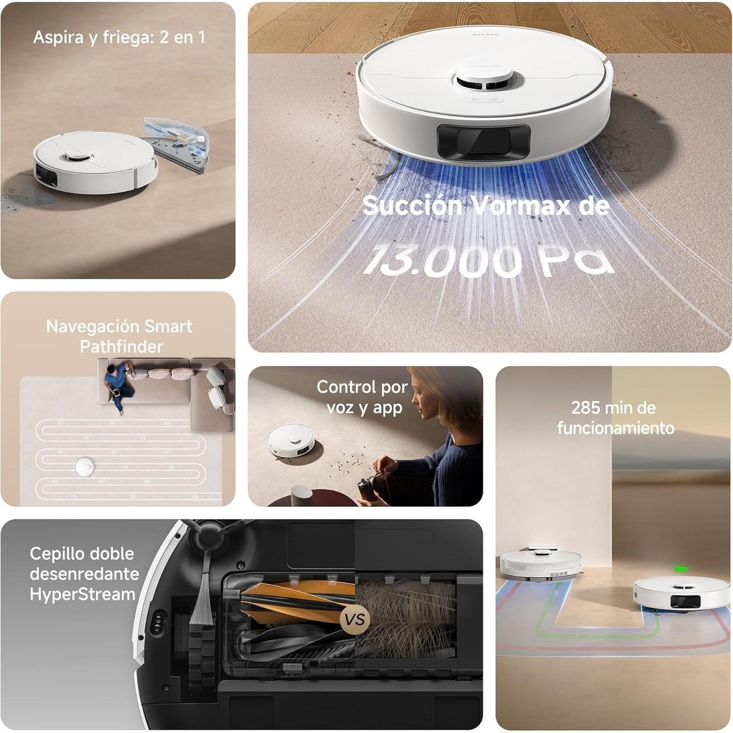 Dreame – D20 robot aspirador blanco