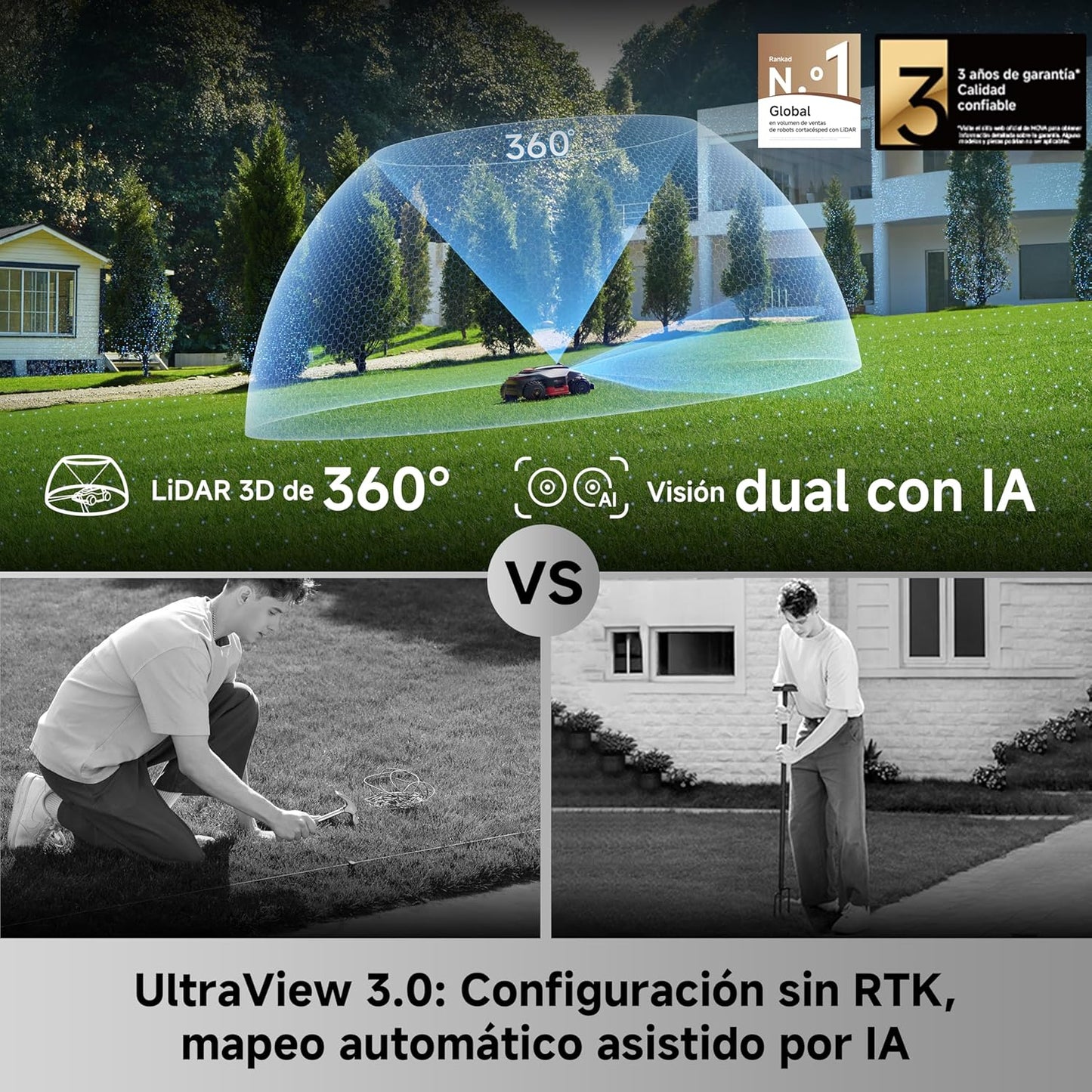 Mova – LiDAX Ultra 1000 robot cortacésped sin cable AWD