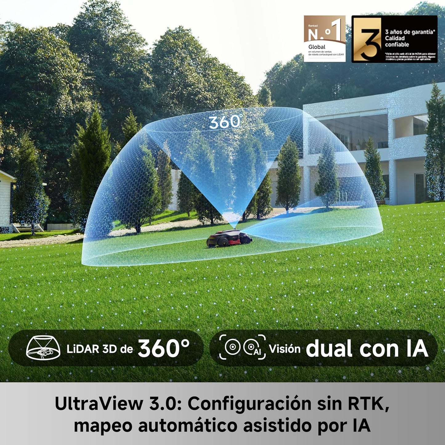 Mova – LiDAX Ultra 1000 robot cortacésped sin cable AWD