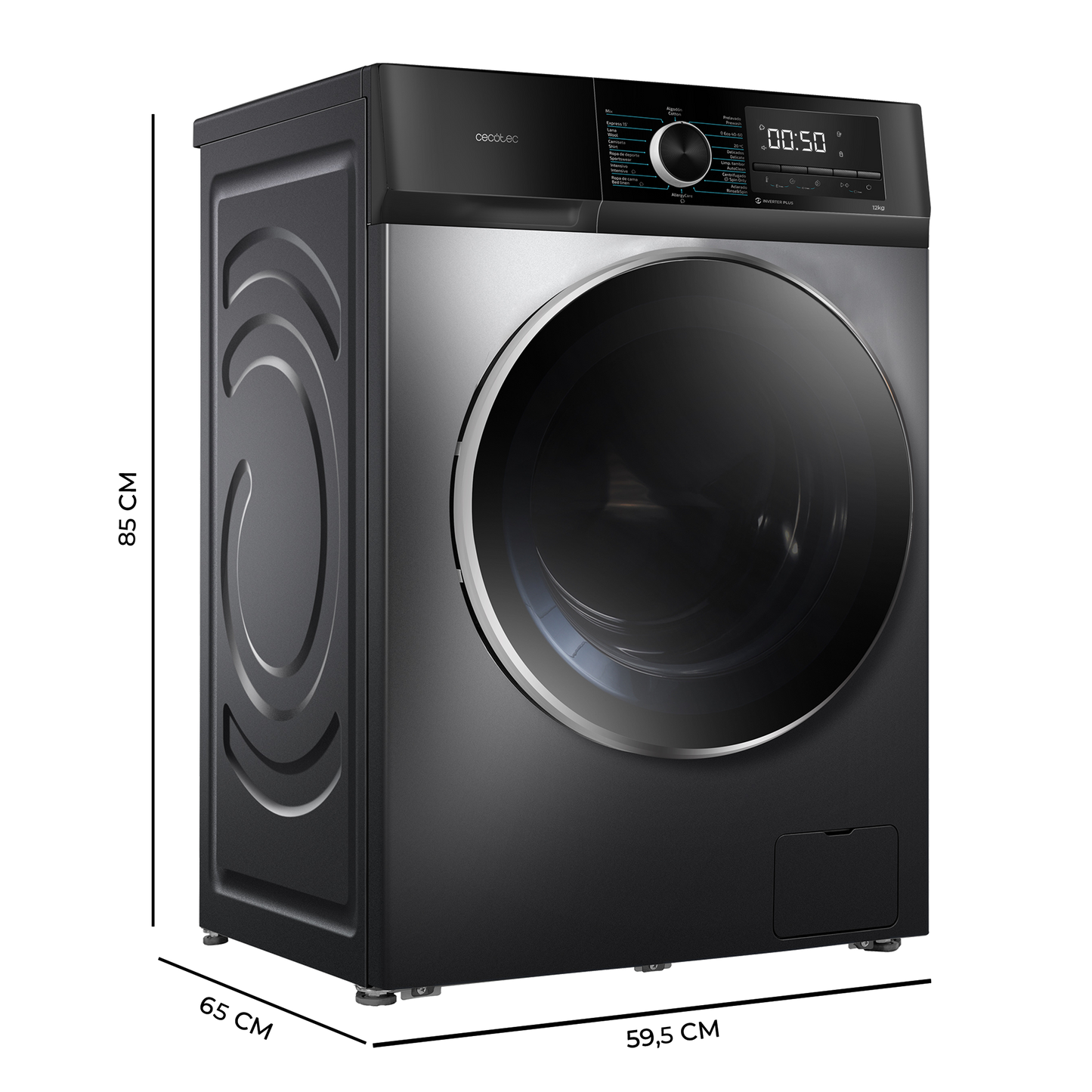 Cecotec Lavadora Bolero DressCode 12500 Inverter 12 kg