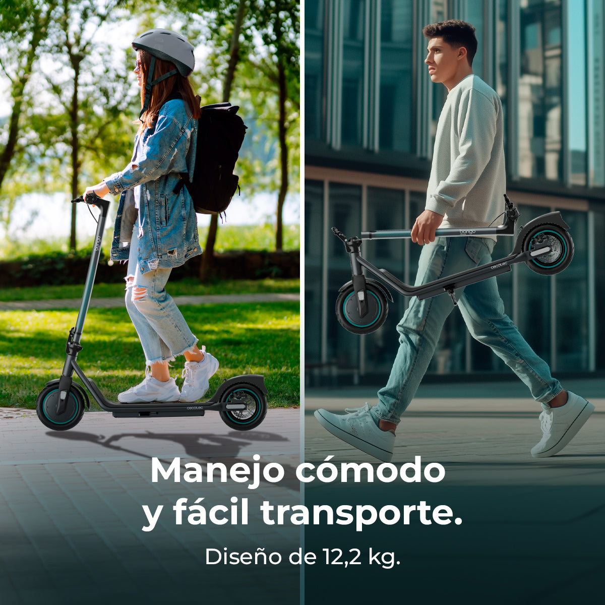 Cecotec Bongo D20E Connected Patinete Eléctrico 250 W (500 W Máx), Autonomía 20 Km