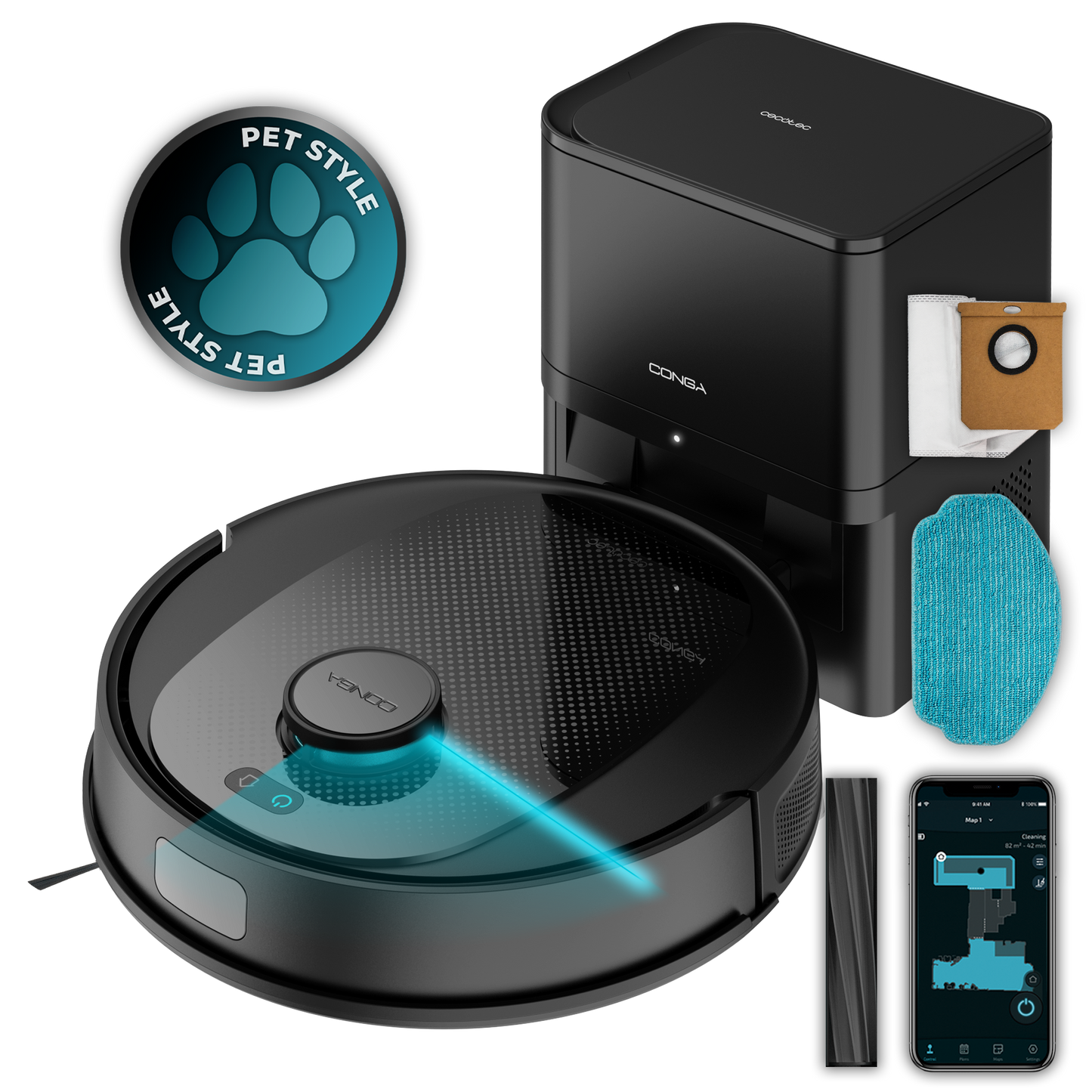 Cecotec Conga 7690 Immortal Max Home M Robot Aspirador Con Navegación Láser Y 5000 Pa