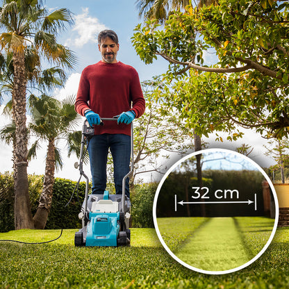 Cecotec Terrenator 330 Flex Cortacésped Eléctrico 1200 W 3450 RPM Ancho de Corte 33 cm Depósito 30 L