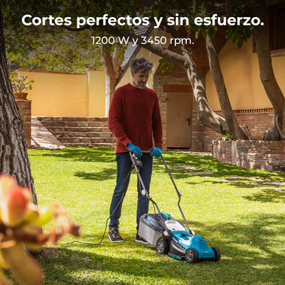 Cecotec Terrenator 330 Flex Cortacésped Eléctrico 1200 W 3450 RPM Ancho de Corte 33 cm Depósito 30 L