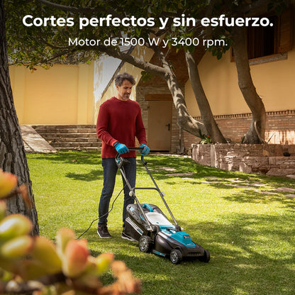 Cecotec Cortacésped Eléctrico Terrenator 360 Flex Z 1500 W Sistema Z Tech Altura Centralizada