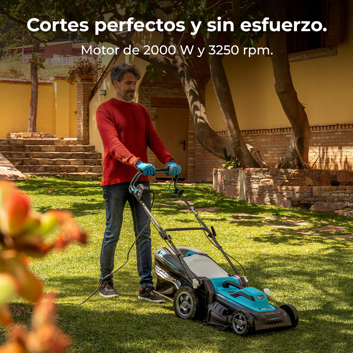 Cecotec Cortacésped Eléctrico Terrenator 460 Flex Z Auto 2000 W Propulsión Automática Para Facilitar Trabajos