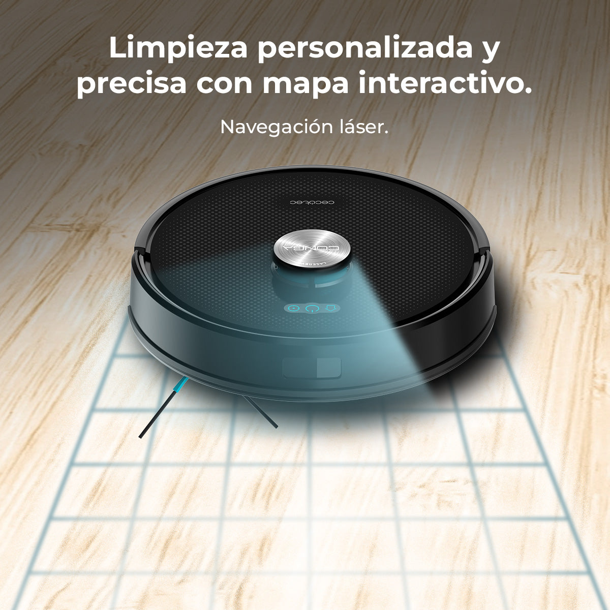 Cecotec Conga M50 Robot Aspirador Láser Mapa Interactivo Limpieza Personalizada Inteligente