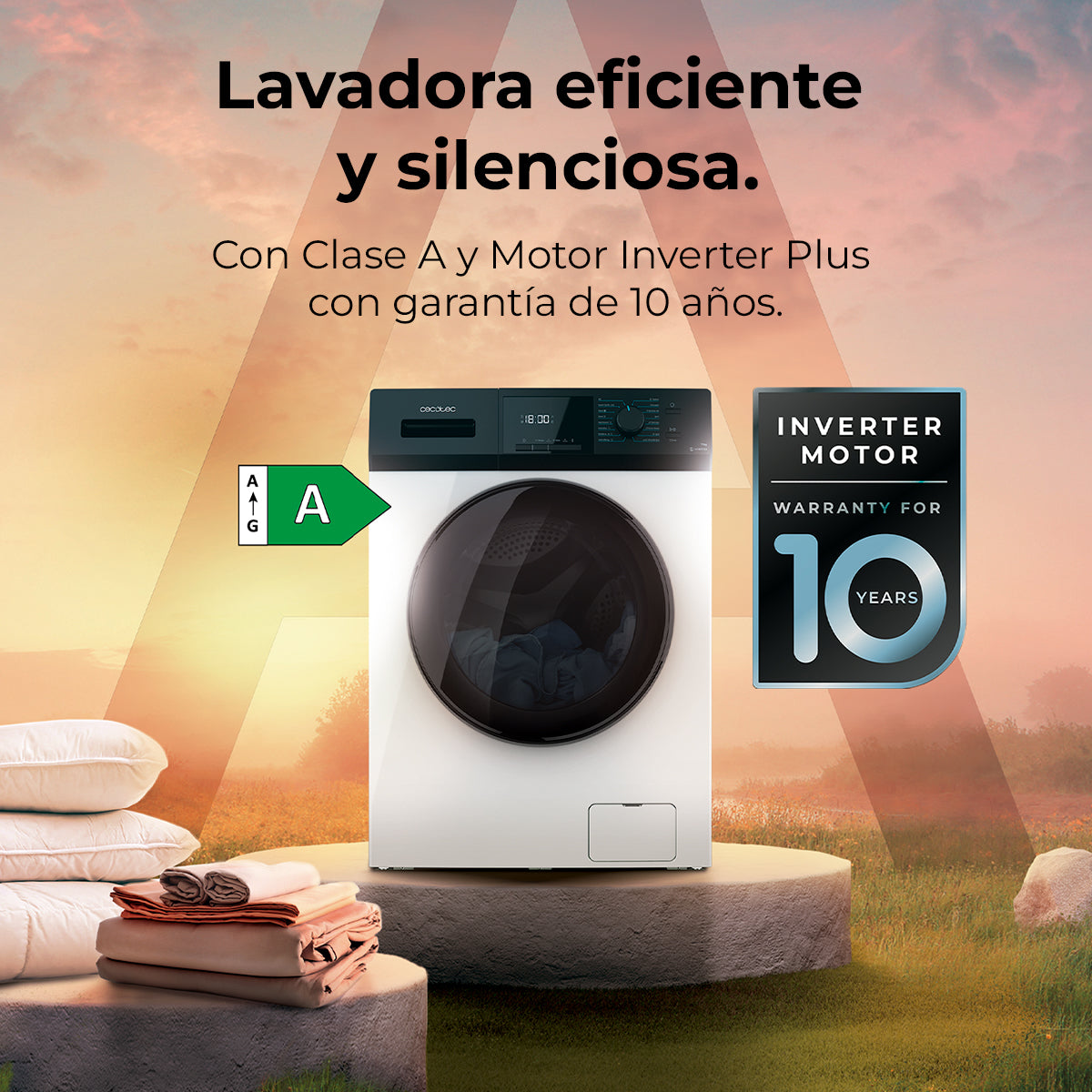Cecotec Bolero Dresscode 7411 Inverter Lavadora 7 kg 1200 rpm 16 Programas Eficiencia Energética A