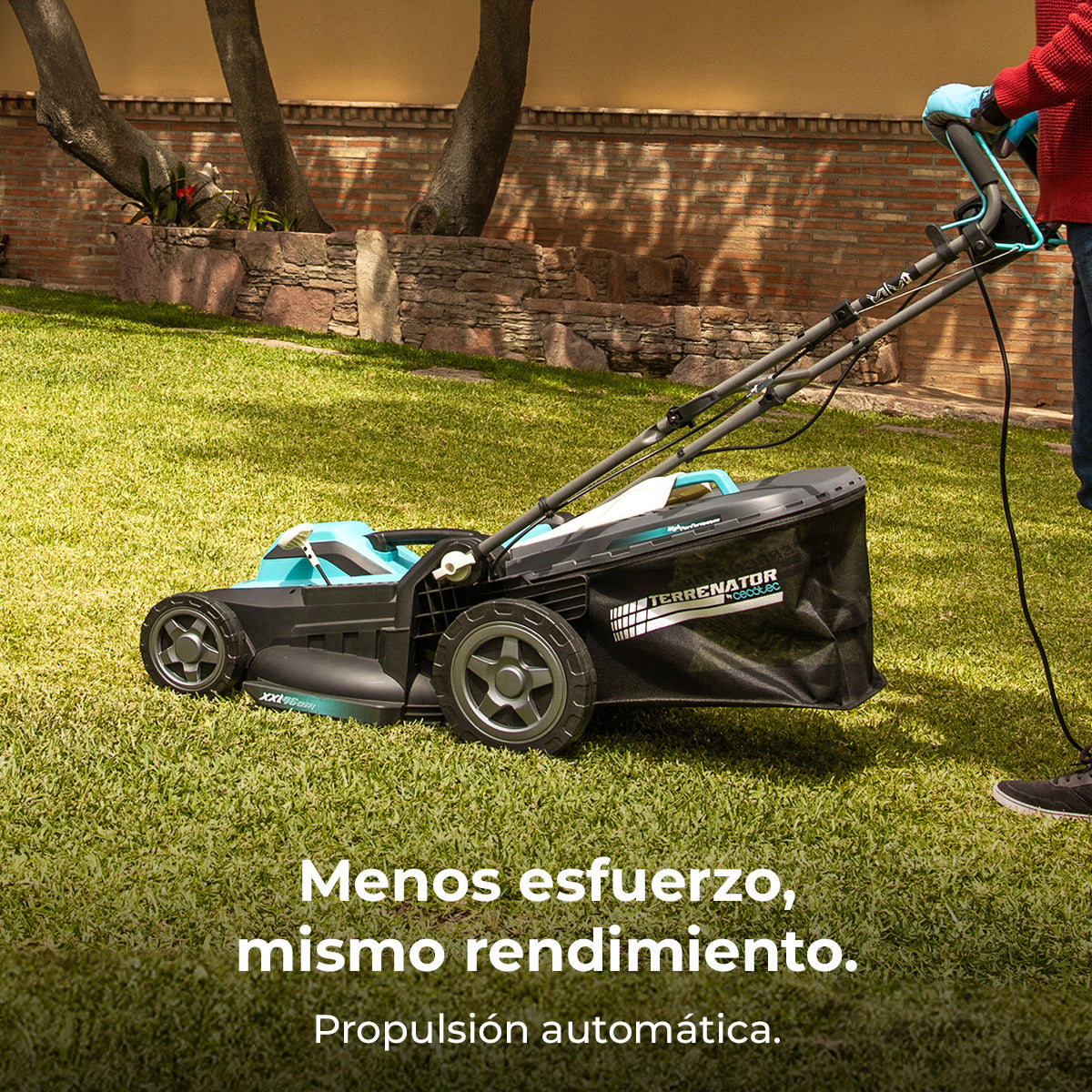 Cecotec Cortacésped Eléctrico Terrenator 460 Flex Z Auto 2000 W Propulsión Automática Para Facilitar Trabajos