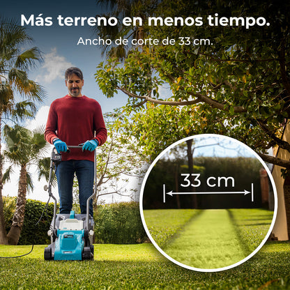 Cecotec Terrenator 330 Flex Cortacésped Eléctrico 1200 W 3450 RPM Ancho de Corte 33 cm Depósito 30 L