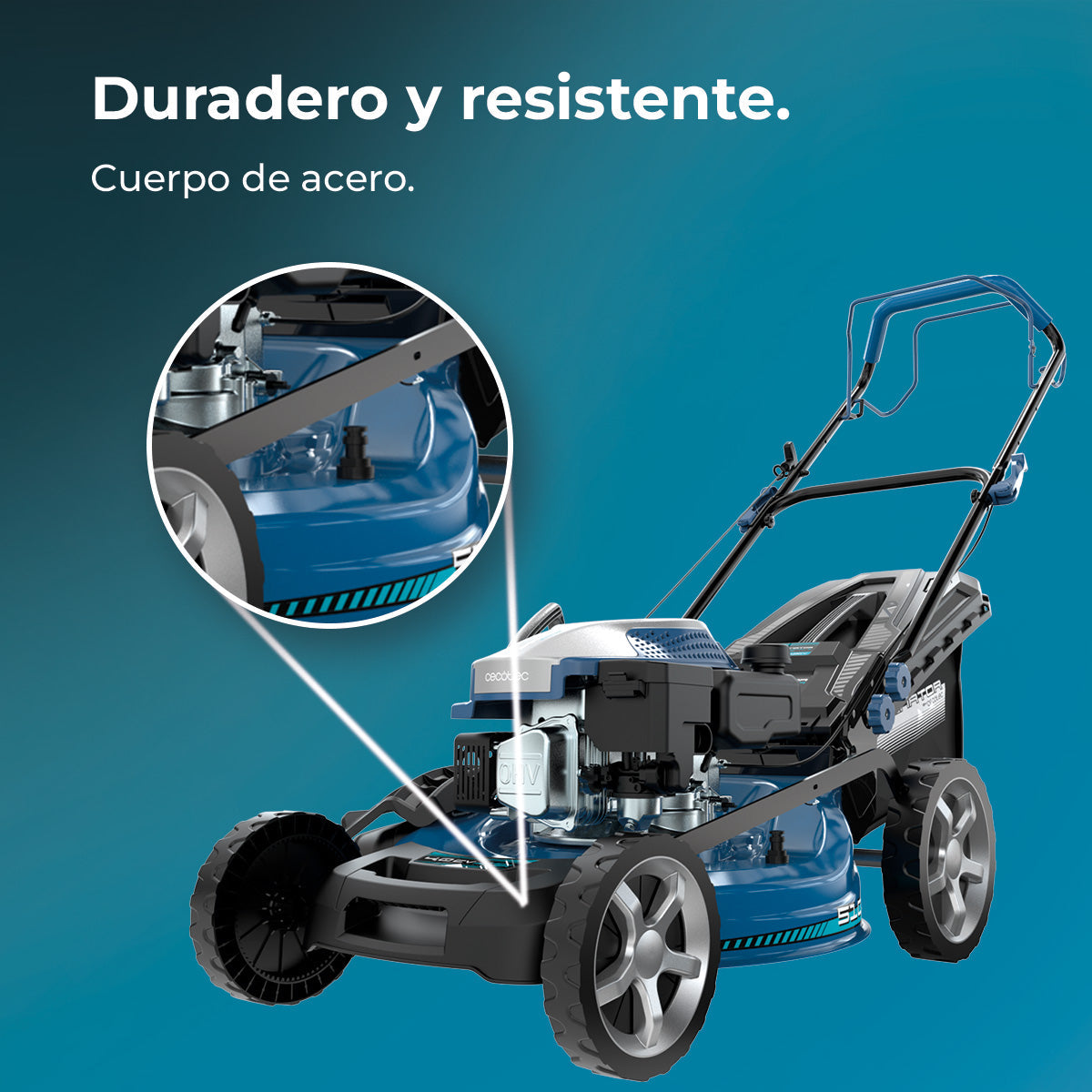 Cecotec Cortacésped De Gasolina Terrenator 4000.51 Total Z Auto 167 cc, 2,7 kW, 3,7 CV