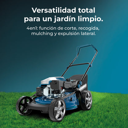 Cecotec Cortacésped de Gasolina Terrenator 3200 46 Z Total Motor 144 cc 2.4 kW 3.2 CV Altura Ztech