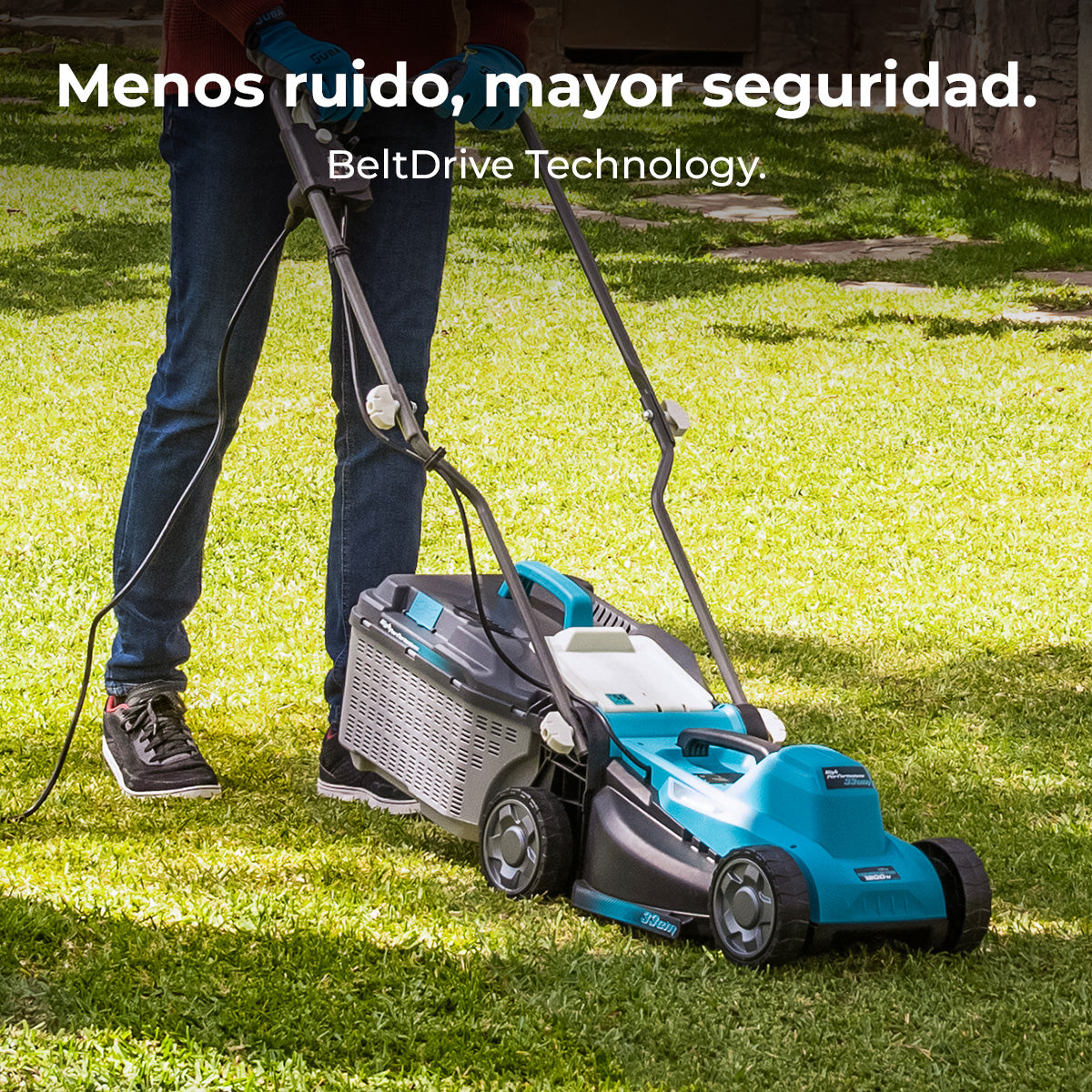Cecotec Terrenator 330 Flex Cortacésped Eléctrico 1200 W 3450 RPM Ancho de Corte 33 cm Depósito 30 L