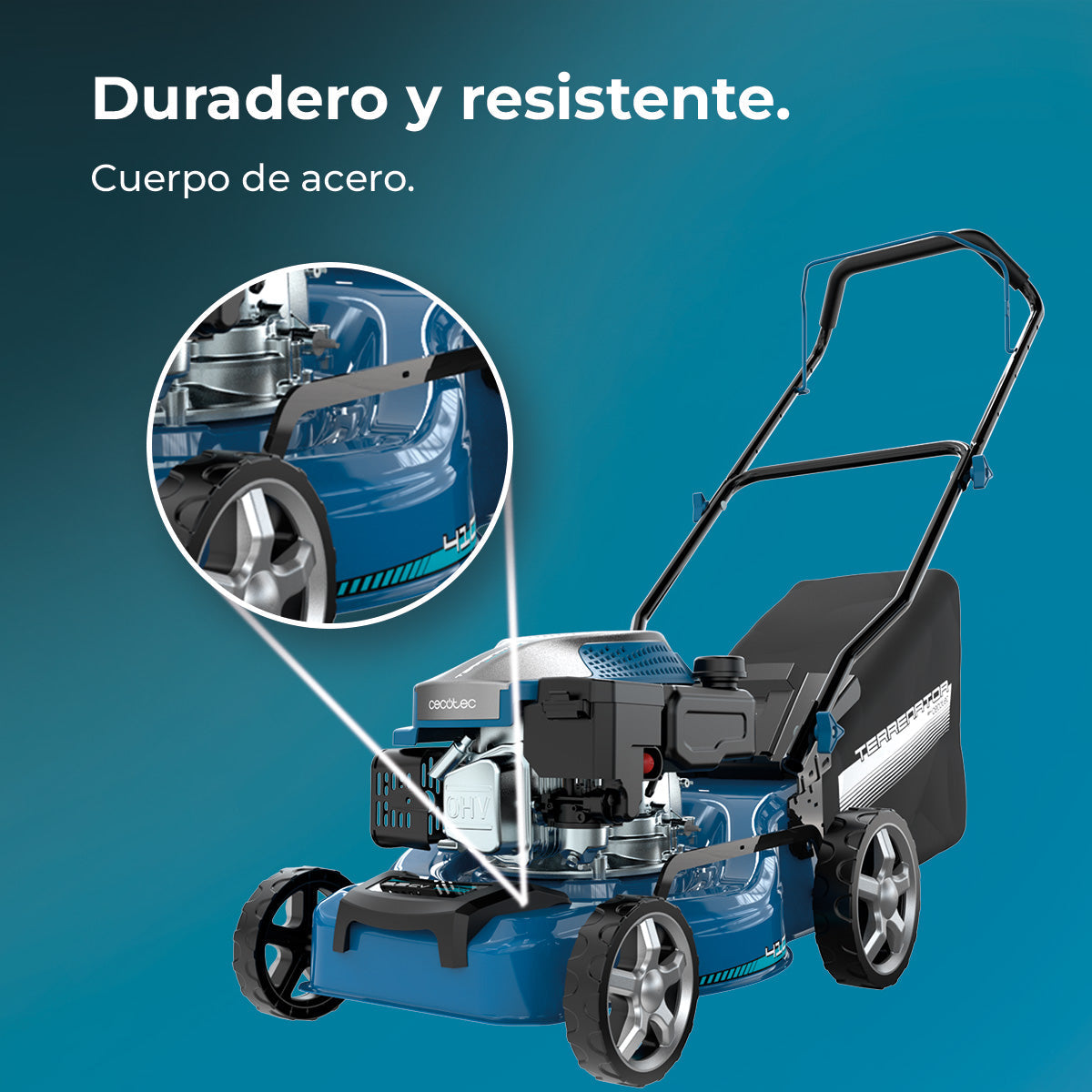 Cecotec Terrenator 2700.41 Total Z Cortacésped De Gasolina Con ZTech 144cc 2,4kW 3,2CV