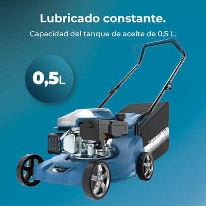 Cecotec Terrenator 2700.39 Cortacésped de Gasolina 127cc 2.1 kW 2 en 1 Recoger Césped