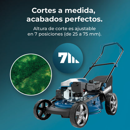 Cecotec Cortacésped de Gasolina Terrenator 3200 46 Z Total Motor 144 cc 2.4 kW 3.2 CV Altura Ztech