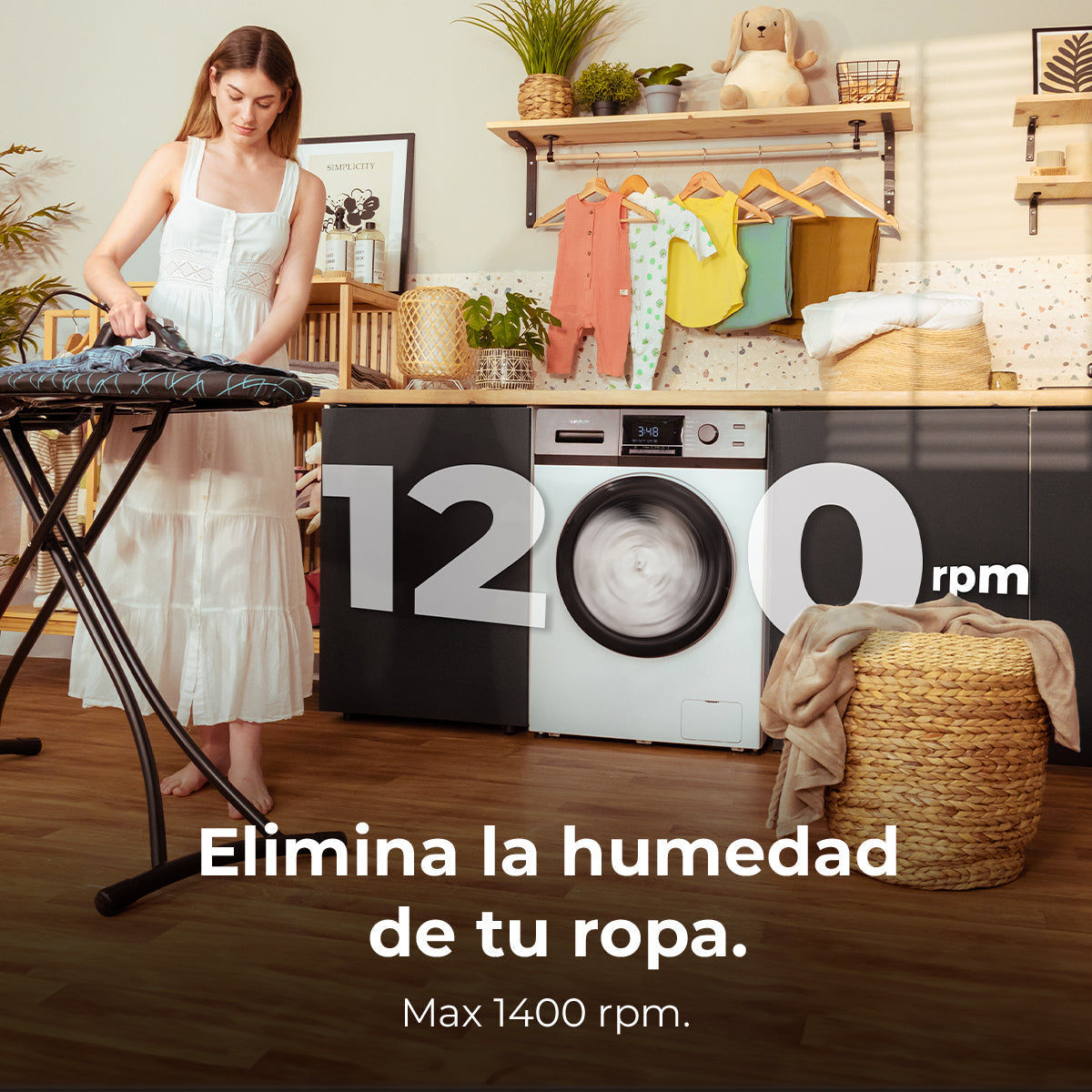 Cecotec Bolero Dresscode 7411 Inverter Lavadora 7 kg 1200 rpm 16 Programas Eficiencia Energética A
