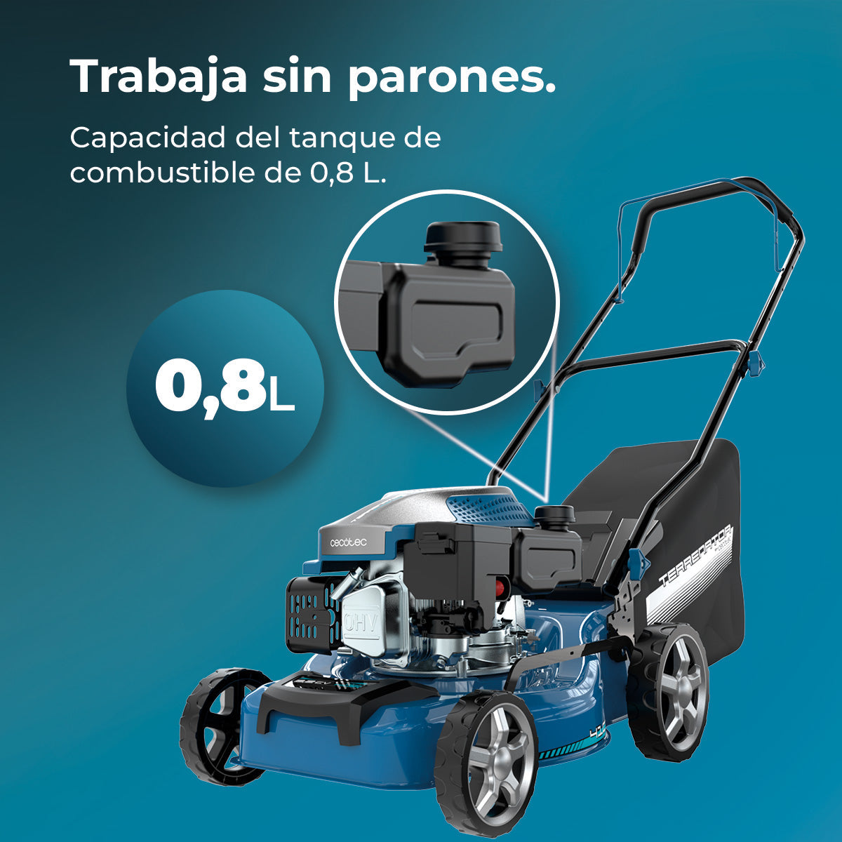 Cecotec Terrenator 2700.41 Total Z Cortacésped De Gasolina Con ZTech 144cc 2,4kW 3,2CV
