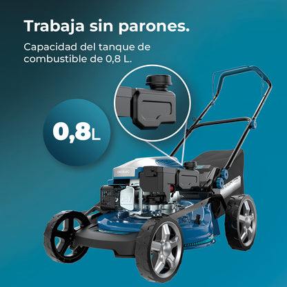 Cecotec Cortacésped de Gasolina Terrenator 3200 46 Z Total Motor 144 cc 2.4 kW 3.2 CV Altura Ztech