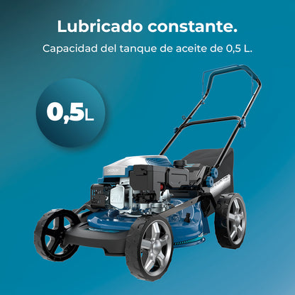 Cecotec Cortacésped de Gasolina Terrenator 3200 46 Z Total Motor 144 cc 2.4 kW 3.2 CV Altura Ztech