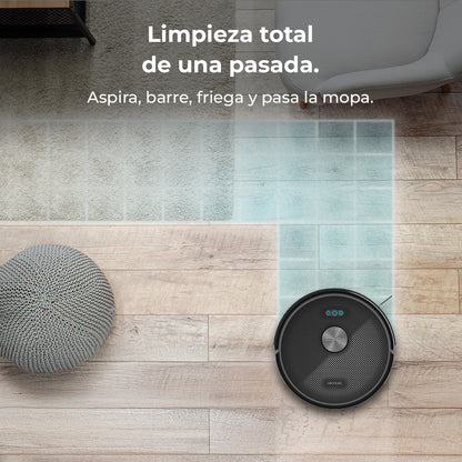 Cecotec Conga M50 Robot Aspirador Láser Mapa Interactivo Limpieza Personalizada Inteligente