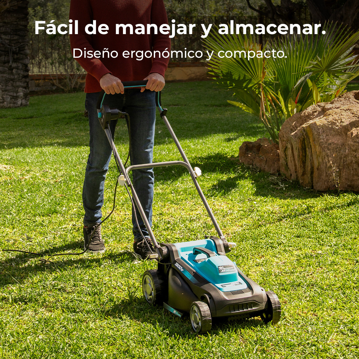 Cecotec Cortacésped Eléctrico Terrenator 360 Flex Z 1500 W Sistema Z Tech Altura Centralizada