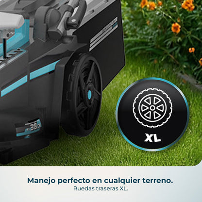 Cecotec Cortacésped de Batería Terrenator E7 Liberty Z Plus con Motor Brushless y 2 Baterías NEX21 4Ah
