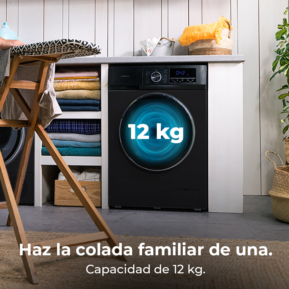 Cecotec Lavadora Bolero DressCode 12500 Inverter 12 kg