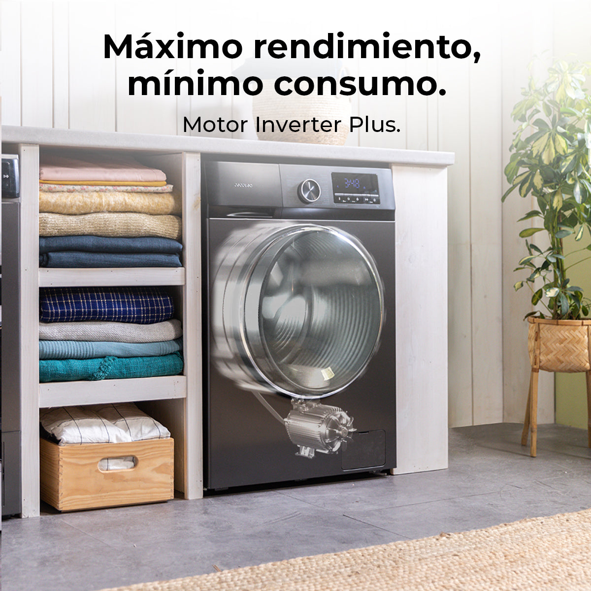 Cecotec Lavadora Bolero DressCode 12500 Inverter 12 kg