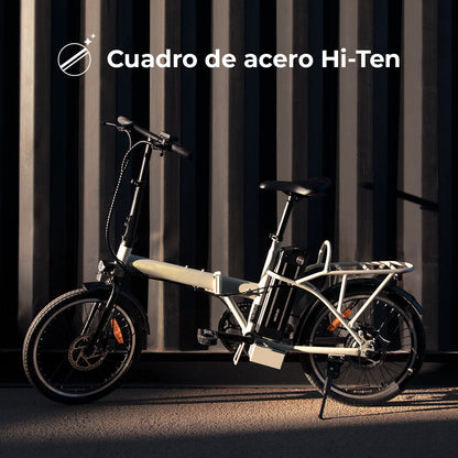Cecotec Bicicleta Eléctrica Flexy 250W, 35 km autonomía, Batería extraíble 270Wh, Ruedas 20 pulgadas, Velocidad 25 km/h