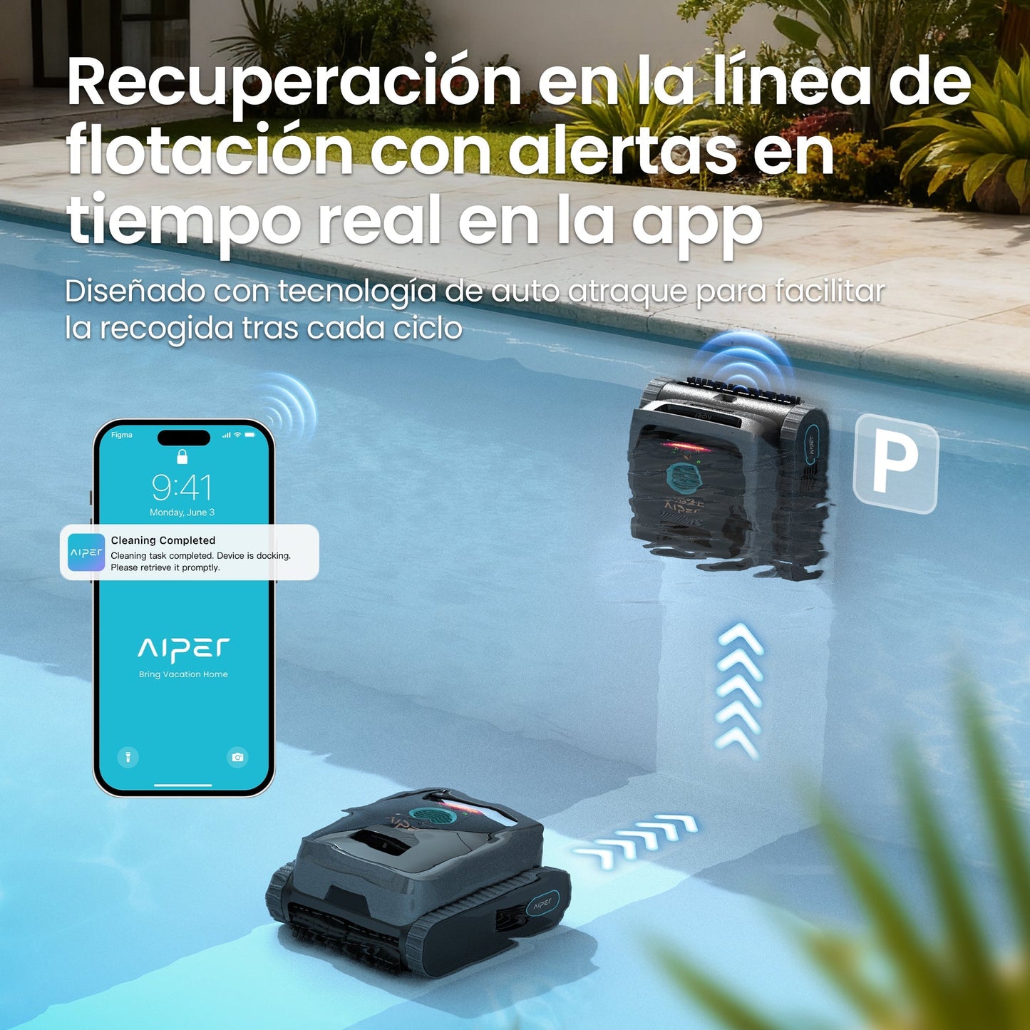 Aiper Scuba V3 Robot Limpiafondos de piscina de batería sin cable