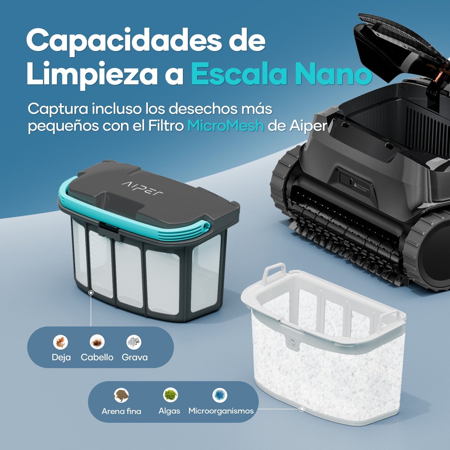 Aiper X1 Pro Robot Limpiafondos de piscina de batería sin cable