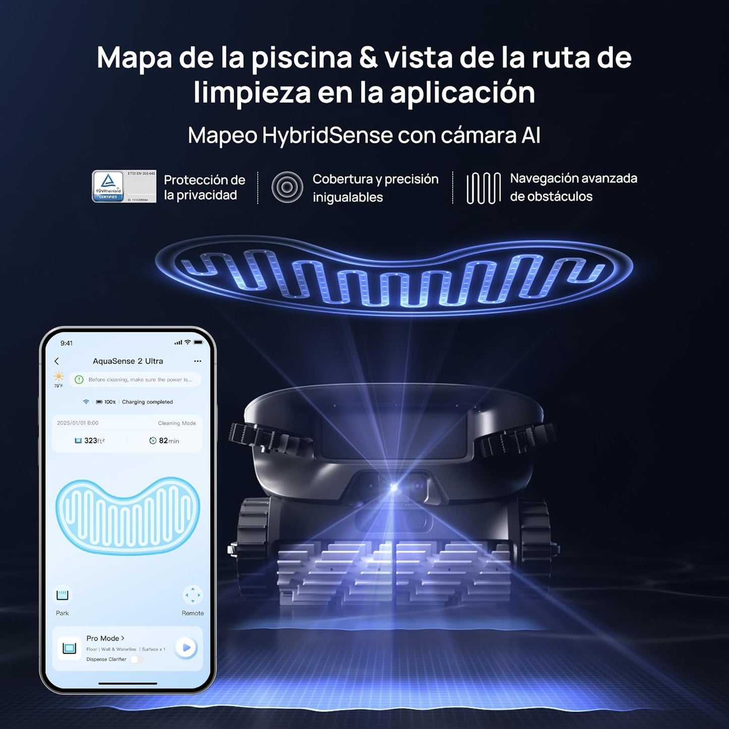 Beatbot AquaSense 2 Ultra Robot limpiafondos sin cable para piscina
