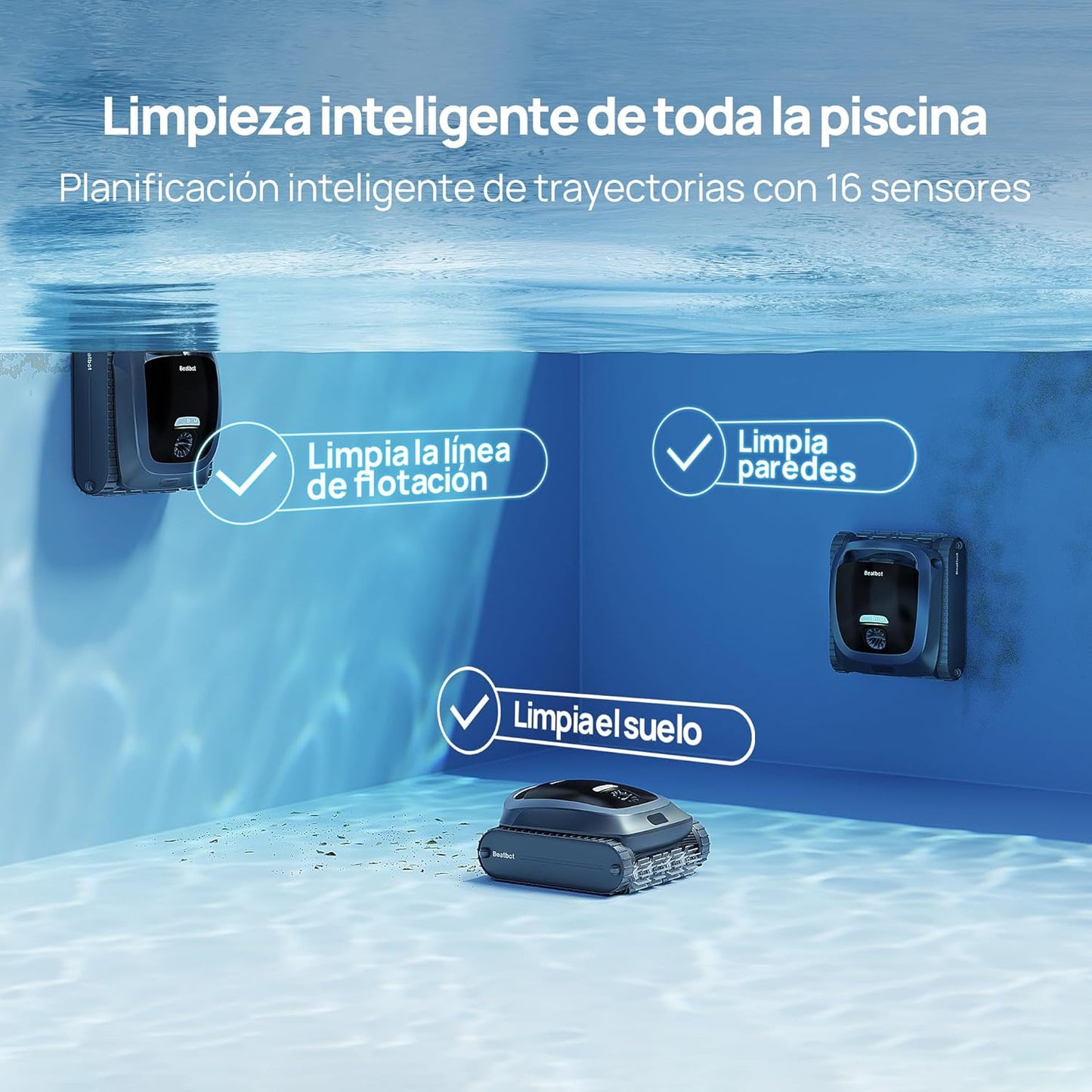 Beatbot AquaSense 2 Robot limpiafondos sin cable para piscina